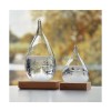 Storm Glass Drop Small Διακοσμητικό Βαρόμετρο σε Σχήμα Σταγόνας με Ξύλινη Βάση