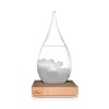 Storm Glass Drop Large Διακοσμητικό Βαρόμετρο σε Σχήμα Σταγόνας με Ξύλινη Βάση