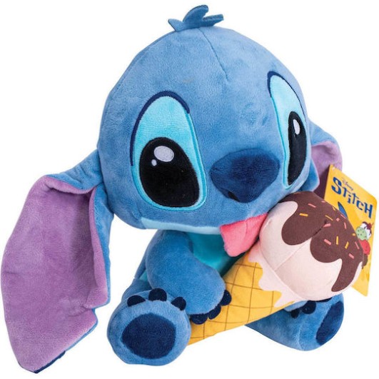 Disney Λούτρινο Stitch με Παγωτό 25εκ