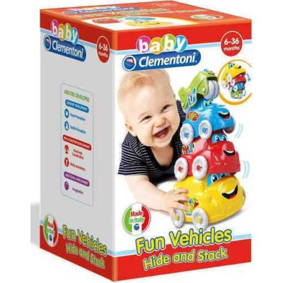 AS Baby Clementoni Play For Future Βρεφικό Παιχνίδι Πυραμίδα Με Οχήματα (1000-17111)