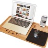 Mikamax Lapzer Τραπεζάκι για Laptop Καφέ