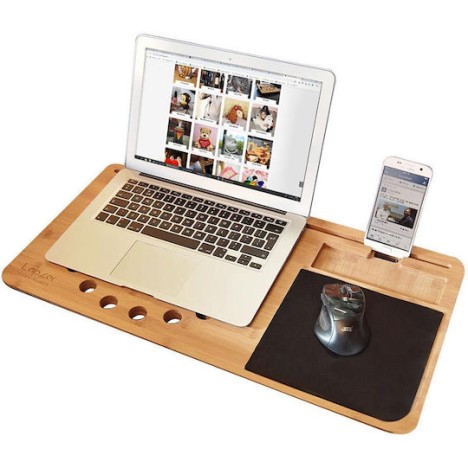 Mikamax Lapzer Τραπεζάκι για Laptop Καφέ
