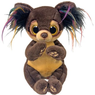 AS Beanie Bellies Χνουδωτό Σκυλάκι με Παπιγιόν Καφέ 15εκ