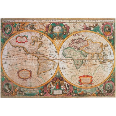 Clementoni Παζλ High Quality Collection Χάρτης Αντίκα 1000 τμχ - Compact Box