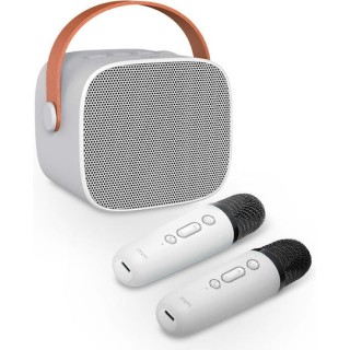 Mikamax Σύστημα Karaoke με Ασύρματα Μικρόφωνα Karaoke 2 GO Λευκό
