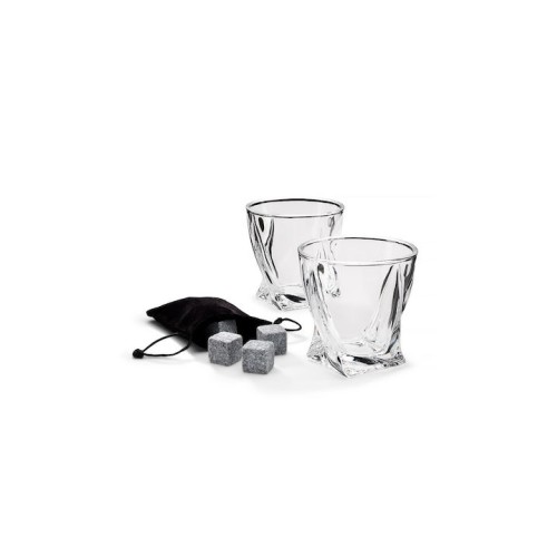 The Source Ingenious Ice Stones with Twisted Glasses Gift Set