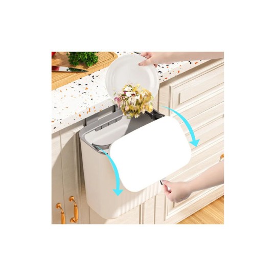 Home Use HUH-0151 Κάδος Απορριμμάτων Πλαστικός για Ντουλάπι Λευκός 9lt