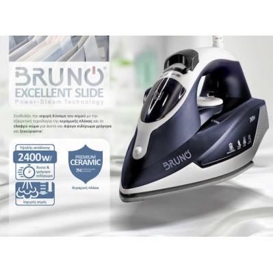 Bruno Σίδερο Ατμού 2400W με Κεραμική Πλάκα