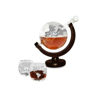 Mikamax Γυάλινη Καράφα Σερβιρίσματος Ουίσκι 21εκ. με Πώμα και Ποτήρια Πολύχρωμη 850ml Mikamax Γυάλινη Καράφα Σερβιρίσματος Ουίσκι 21εκ. με Πώμα και Ποτήρια Πολύχρωμη 850ml