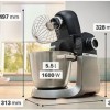 Bosch Κουζινομηχανή MUMS6ZS17 1600W με Ανοξείδωτο Κάδο 5.5lt