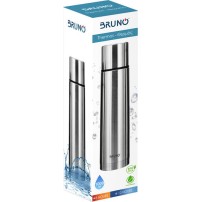 BRUNO θερμός BRN-0069 με καπάκι-κύπελλο anti-slip 1000ml ασημί BRN-0069