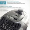 Bruno BRN-0136 Ηλεκτρική Σκούπα 800W με Σακούλα 3.5lt Γκρι