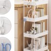 Home Use Τρόλεϊ Κουζίνας Πλαστικό Λευκό 4 Θέσεων 40x21.5x91.5cm