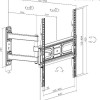 Powertech PT-1131 Βάση Τηλεόρασης Τοίχου έως 55" και 35kg Μαύρο