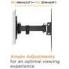 Powertech PT-1128 Βάση Τηλεόρασης Τοίχου με Βραχίονα έως 43" και 30kg Μαύρο