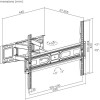 Powertech PT-1130 Βάση Τηλεόρασης Τοίχου με Βραχίονα έως 80" και 40kg Μαύρο
