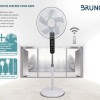 Bruno BRN-0189 Ανεμιστήρας Ορθοστάτης 45W Διαμέτρου 43cm με Τηλεχειριστήριο