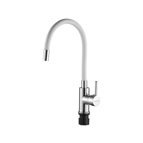 Bruno M54804-006C-S626-WH Ψηλή Σπαστή Μπαταρία Κουζίνας Πάγκου Inox Λευκή