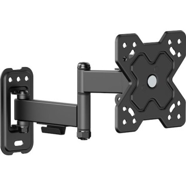 Powertech PT-1278 Βάση Τηλεόρασης Τοίχου με Βραχίονα έως 32" και 20kg Ασημί