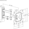 Powertech PT-1129 Βάση Τηλεόρασης Τοίχου με Βραχίονα έως 43" και 30kg Μαύρο