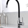 Bruno M54804-006C-S626-BK Ψηλή Σπαστή Μπαταρία Κουζίνας Πάγκου Inox Μαύρη