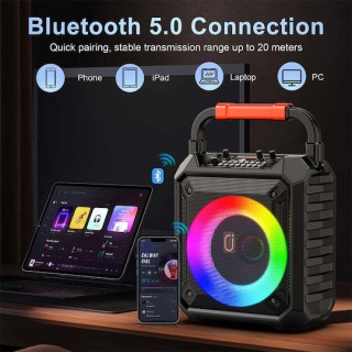 JYX Σύστημα Karaoke JYX-T17-T με Ασύρματα Μικρόφωνα Μαύρο