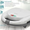 BRUNO τοστιέρα BRN-0166 2 θέσεων 800W αντικολλητικές πλάκες Λευκή BRN-0166