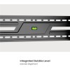 Powertech PT-1368 Βάση Τηλεόρασης Τοίχου έως 100" και 75kg Ασημί