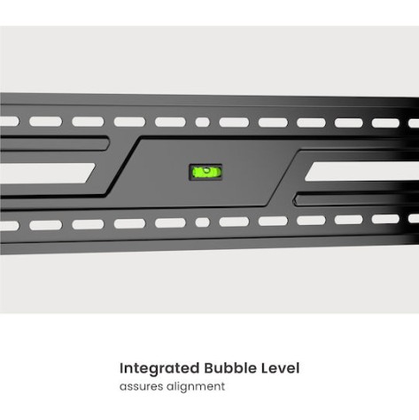 Powertech PT-1368 Βάση Τηλεόρασης Τοίχου έως 100" και 75kg Ασημί