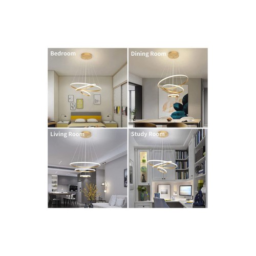 Powertech Ρυθμιζόμενο Κρεμαστό Φωτιστικό HLL-0105 LED με Ψυχρό Λευκό Φως 60x60εκ Μαύρο