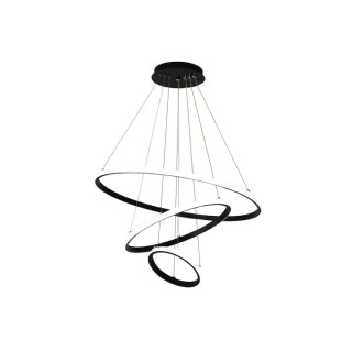 Powertech Ρυθμιζόμενο Κρεμαστό Φωτιστικό HLL-0105 LED με Ψυχρό Λευκό Φως 60x60εκ Μαύρο