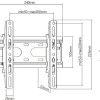Powertech PT-1126 Βάση Τηλεόρασης Τοίχου έως 43" και 45kg Μαύρο