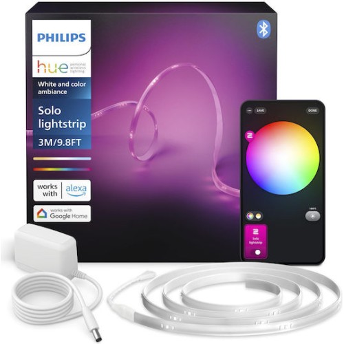 Philips Ταινία LED RGB Φως 3m με Τροφοδοτικό 929003816902
