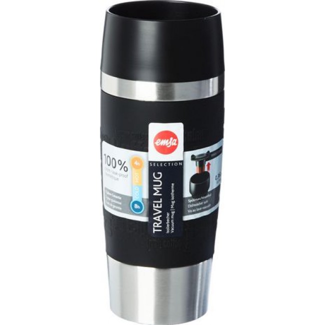 EMSA Travel Mug Waves θερμός 0,36 Mαύρος