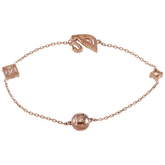 Swarovski Bracelet Dazzling Swan 5472271 Metal Alloy Rose Gold