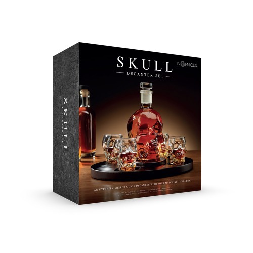 Ingenious Skull Decanter with Glasses Set