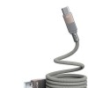 WK WDC-45 Magnetic Braided USB 2.0 Cable USB-C male - USB-A 66W Γκρι 1m