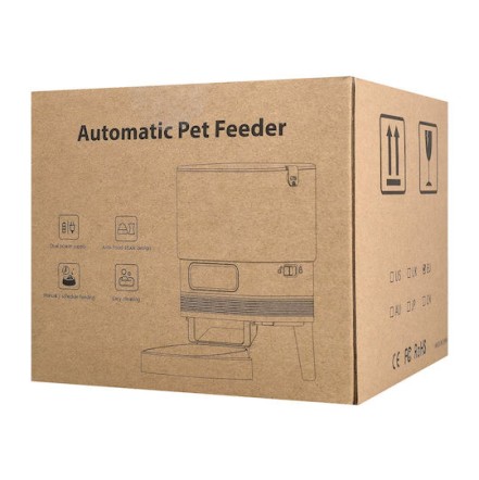 Bruno Αυτόματo Μπολ Σιλικόνης Φαγητού Κατοικιδίων BRN-0232 Βάση 4lt Λευκό