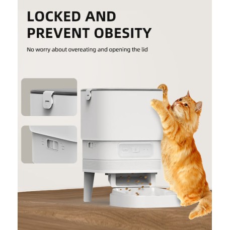 Bruno Αυτόματo Μπολ Σιλικόνης Φαγητού Κατοικιδίων BRN-0232 Βάση 4lt Λευκό