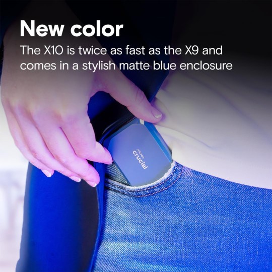 Crucial X10 USB 3.2 Εξωτερικός SSD 2TB 2.5" Μπλε