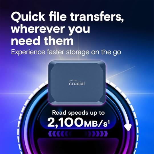 Crucial X10 USB 3.2 Εξωτερικός SSD 2TB 2.5" Μπλε