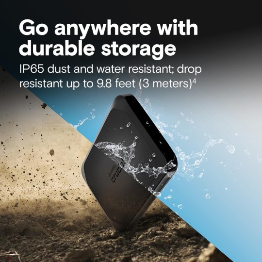 Crucial X10 USB 3.2 Εξωτερικός SSD 4TB 2.5" Μαύρο Crucial X10 USB 3.2 Εξωτερικός SSD 4TB 2.5" Μαύρο