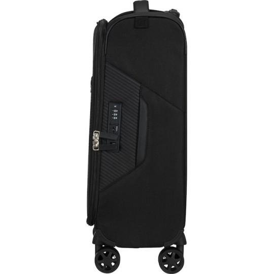 Samsonite Litebeam Spinner 55/20 Cabin Softshell Bαλίτσα Black
