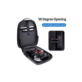 ARCTIC HUNTER B00487 Τσάντα Πλάτης  με Θήκη Laptop 15.6", Λουκέτο TSA, 22L, Μαύρη