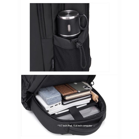 ARCTIC HUNTER B00534 Τσάντα Πλάτης με Θήκη Laptop 15.6", 21L, Μαύρη
