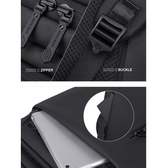 ARCTIC HUNTER B00534 Τσάντα Πλάτης με Θήκη Laptop 15.6", 21L, Μαύρη