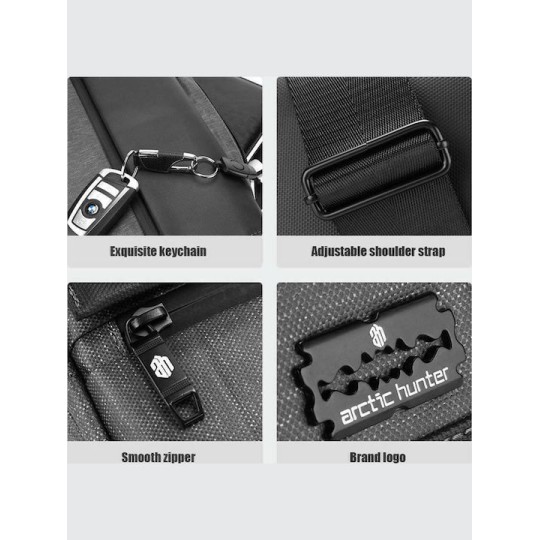 ARCTIC HUNTER K00093 Τσάντα Ώμου με Θήκη Laptop 14", 9L, Μαύρη