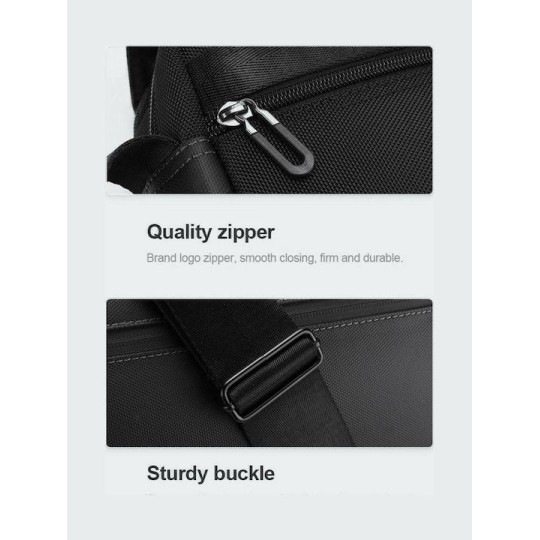 ARCTIC HUNTER K00093 Τσάντα Ώμου με Θήκη Laptop 14", 9L, Μαύρη