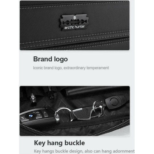 ARCTIC HUNTER K00093 Τσάντα Ώμου με Θήκη Laptop 14", 9L, Μαύρη