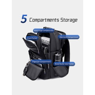 ARCTIC HUNTER B00492 Τσάντα Πλάτης με Θήκη Laptop 15.6", 22L, Μαύρη